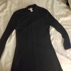 black fit and flare dress